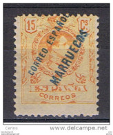 MAROCCO - UFFICIO  SPAGNOLO:  1921/27  SOPRASTAMPATO  -  25 C. GIALLO  ARANCIO  L. - YV/TELL. 83 - Marruecos Español