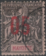 MAYOTTE 25 (o) Used Type Groupe Surchargé 1912 Colonie Française [ColCla] - Gebraucht