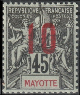 MAYOTTE 28 * MH Type Groupe Surchargé 1912 Colonie Française [ColCla] 2 - Ongebruikt