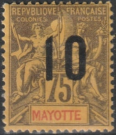 MAYOTTE 30 * MH Type Groupe Surchargé 1912 Colonie Française [ColCla] 1 - Ungebraucht