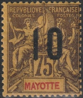 MAYOTTE 30 * MH Type Groupe Surchargé 1912 Colonie Française [ColCla] 2 - Neufs