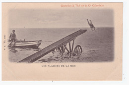  Les Plaisirs De La Mer - CHOCOLAT & THE DE LA Cie COLONIALE  (carte Animée) - Natation
