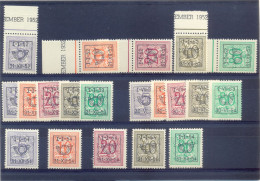 Reeks 42/ 44 / 45 /46 (PRE620/PRE624 + PRE630/PRE644) Postgaaf ** MNH PRACHTIG - Tipo 1951-80 (Cifra Su Leone)