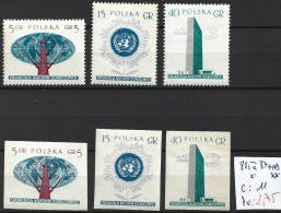 POLOGNE 885 à 87 + Non Dentelés ** Côte 11 € - Neufs