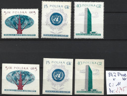 POLOGNE 885 à 87 + Non Dentelés ** Côte 11 € - Unused Stamps