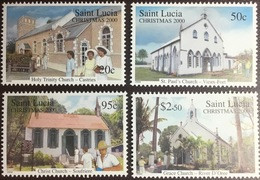 St Lucia 2000 Christmas Churches MNH - St.Lucia (1979-...)