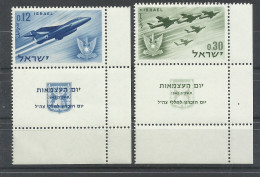 ISRAEL  YVERT   215/16   MH  * - Unused Stamps (with Tabs)