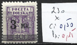 POLOGNE 230 * Côte 0.50 € - Ongebruikt