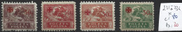 POLOGNE 231 à 34 * Côte 80 € - Unused Stamps