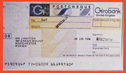 7211 / ⭐ ♥️ National United Kingdom Specimen Postcheque Photocopie Outil Dictatique PTT Doc Instruction LA POSTE - Cheques & Traverler's Cheques