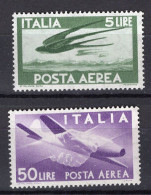 Y6121 - ITALIA AEREA Ss N°155/56 - ITALIE AERIENNE Yv N°141/42 ** - Airmail