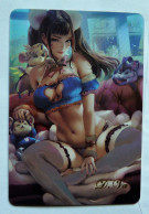 CARTE SEXY GIRL WAIFU BEAUTY MANGA ANIME HOLO D.Va Overwatch - Autres & Non Classés