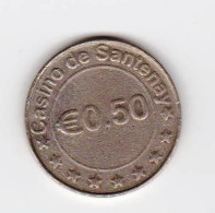 Ancien Jeton De € 0,50 Euro CASINO De Santenay (Santenay Les Bains 21 Côte D'Or) []_Je084 - Casino