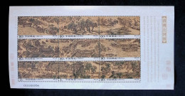 CL, Blocs-feuillets 9 Timbres, China, Chine, 4215-23, Neuf, 2004, La Vie Quotidienne Le Long Du Fleuve..., 2 Scans - Blocks & Kleinbögen