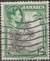 JAMAICA 1938  King George VI - Coco Palms At Don Christopher's Cove - 2d. - Black And Green FU - Jamaica (...-1961)