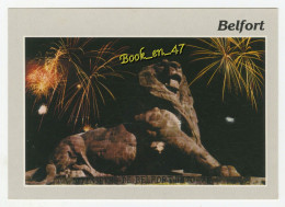 {91307} 90 Territoire De Belfort , Belfort , Le Lion De Bartholid ; Bartholdi , Sur Légende Bartholid  ; Feu D'artifice - Belfort – Le Lion