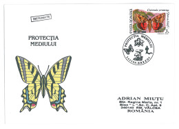 COV 51 - 1714 BUTTERFLY, Environmental Protection, Romania - Cover - Used - 2003 - Environment & Climate Protection