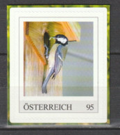 Österreich Personalisierte BM Tiere Im Garten Vögel Kohlmeise ** Postfrisch Selbstklebend - Personalisierte Briefmarken