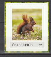 Österreich Personalisierte BM Tiere Im Garten Nagetiere Eichhörnchen ** Postfrisch Selbstklebend - Personalisierte Briefmarken