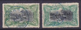 Belgian Congo 1894-1900 Mi. 17a & B, 50c. Deluxe BANANA & MATADI (BLUE) Cancels !! (2 Scans) - Used Stamps