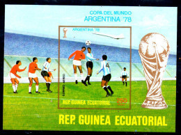 GUINEE EQUATORIALE  BF * *  NON DENTELE  Cup 1978   Football  Fussball Soccer  Concorde Coupe Avion - 1978 – Argentina