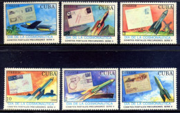 Cuba 1990 / Space Cosmos Cosmonautic Postal Rockets MNH Cohetes Postales / He17  C1-2 - Sonstige & Ohne Zuordnung