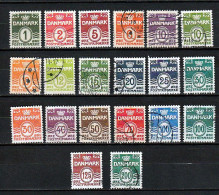 Danemark ,serie Numerale Oblitérés - Collections