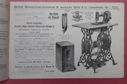 NEUESTE ILLUSTRIERTE PREIS LISTE - BERLINER NÄHMASCHINEN- UND FAHRRAD GROSSFIRMA - 27X 18 CM  - 40 SEITEN VOIR SCANS - Catalogues