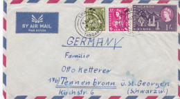 From Tanganika To Germany - 1961 - Kenya, Oeganda & Tanganyika