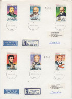 British Antarctic Territory (BAT) Antarctic Exploreres 15v 5 Registered Covers Ca Hallay Bay 28 MAY 1974 (FG152) - Brieven En Documenten