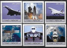 ST THOME ET PRINCE  N° 1602/07 * *  NON DENTELE Avions Concorde Espace Navette Spatiale - Concorde