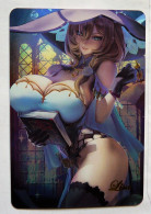 CARTE SEXY GIRL WAIFU BEAUTY MANGA ANIME HOLO Genshin Impact Lisa - Altri & Non Classificati