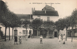 Montmagny * Place De L'église , La Poste * Bourrellerie Sellerie R. JAMET * Enfants Villageois - Montmagny