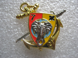 INSIGNE INFANTERIE DE MARINE LE 21° RIMA 7° COMPAGNIE (VARIANTE) ETAT EXCELLENT FAB. IMC - Esercito