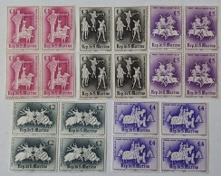 1963 San Marino, Serie "giostre E Tornei" Completa In Quartine NUOVE - MNH ** - Unused Stamps