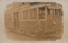 St Ouen * Carte Photo 1919 * Le Tramway G Tram * Conducteur Femmes - Saint Ouen