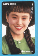 Japan Telefonkarte Japon Télécarte Phonecard -  Girl Frau Women Femme Mitsubishi - Publicité