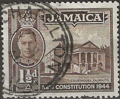 JAMAICA 1945 New Constitution - 11/2d. Courthouse, Falmouth FU - Jamaica (...-1961)