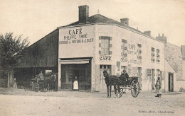 Chantonnay * RARE CPA ! * Café Philippe THIRE Chevaux & Voitures à Louer * Thiré * Commerce Villageois - Chantonnay