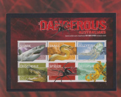 Australia 2006 Dangerous Australians Semi-imperforated Red-Back Spider Miniature Sheet,MNH, - Nuevos