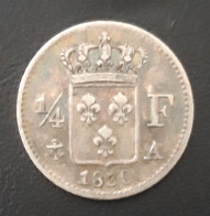 France - Charles X - 1/4 Franc 1830 A (Paris) - 1/4 Francs