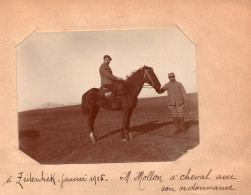 Zeitenlick - Photo Ancienne - Janvier 1915 - Soldat à Cheval Avec Son Ordonnance - Ww1 - Grèce Greece Greek - Grèce