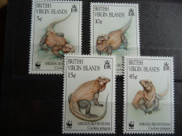 (8) BRITISH VIRGIN ISLANDS - 4v- 1995 WWF - IGUANA - Britse Maagdeneilanden