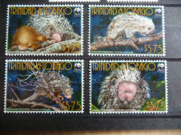 (8) Trinidad And Tobago WWF Brazilian Porcupine 4v 2008 MNH - Trinidad Y Tobago (1962-...)