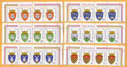 2022  Moldova Moldavie Usual Postage Stamps. Emblems Of Localities In Republic Of Moldova 4х6v Mint - Moldova