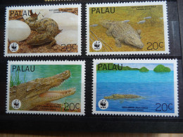 (8) Palau Serie - 4v WWF 1994 Crocodile Reptiles MNH - Palau