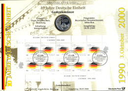 2142 Jahrestag 10 Jahr Deutsche Einheit - Numisblatt 4/2000 - Coin Envelopes