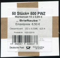 FB 114aII Brieftaube 85 Cent, Folienblatt-BANDEROLE 152302019 Druckerei GDL - 2011-2020