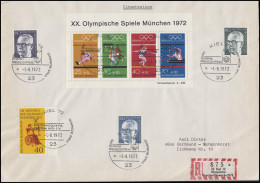 Sonder-R-Zettel Olympische Segelwettbewerbe Kiel R-Bf SSt Pressezentrum 1.8.72 - R- & V- Vignette