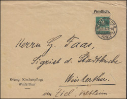 Tell Mit Armbrust 10 C. EF Orts-Brief Evang. Kirchenpflege WINTERTHUR 27.9.1928 - Cristianismo